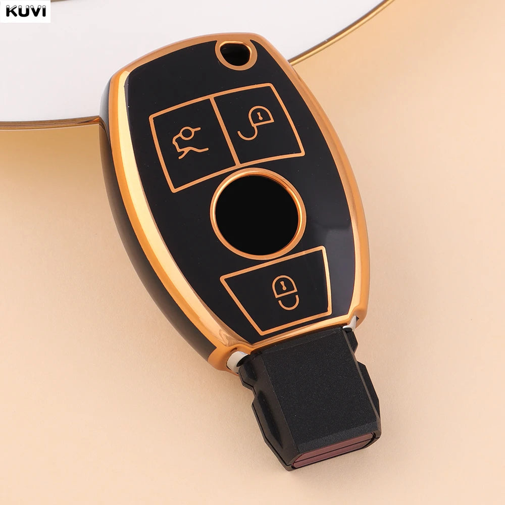 Hot TPU Style Car Key Case Cover For Mercedes Benz CLA GLC GLA GLK W203 W210 W211 W204 W176 A B C R Class AMG Fob Accessories