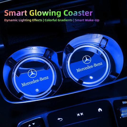 Mercedes Benz LED coasters
