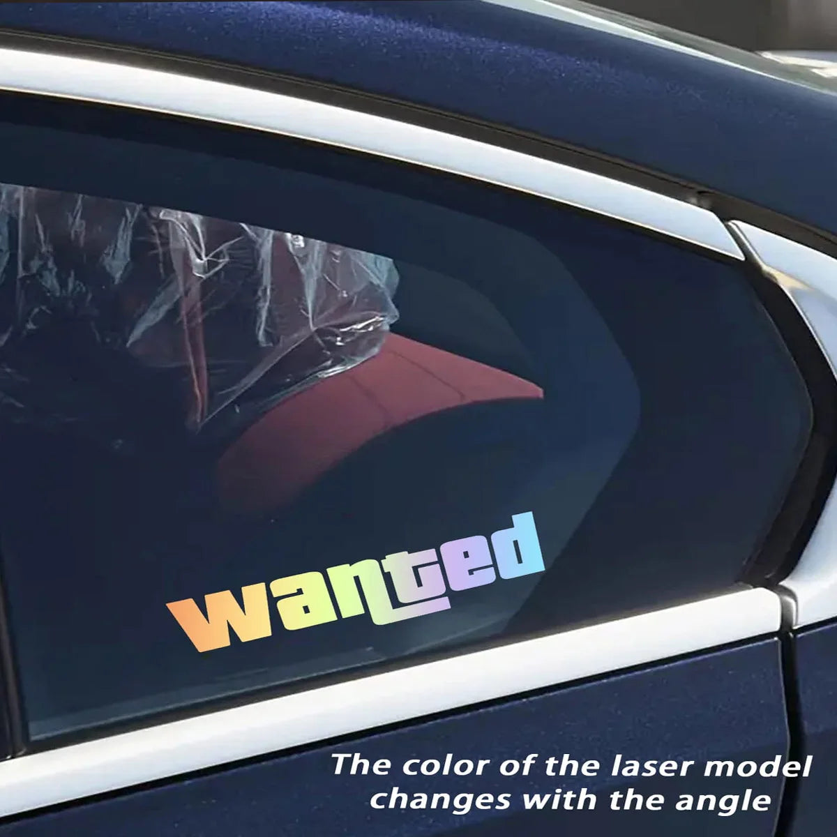 Wanted car sticker decal