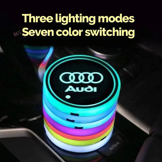 AUDI LED Car Coaster Pad