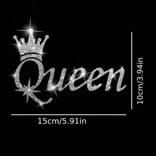 Crown Queen Glitter Car Decal Waterproof Sticker