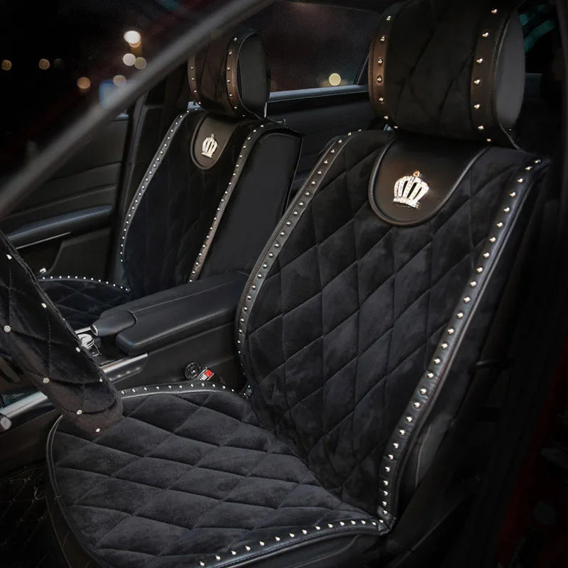Plush Crown Universal Car Seat Covers