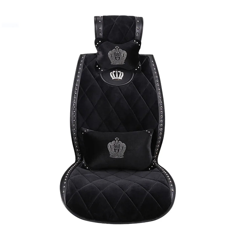 Plush Crown Universal Car Seat Covers