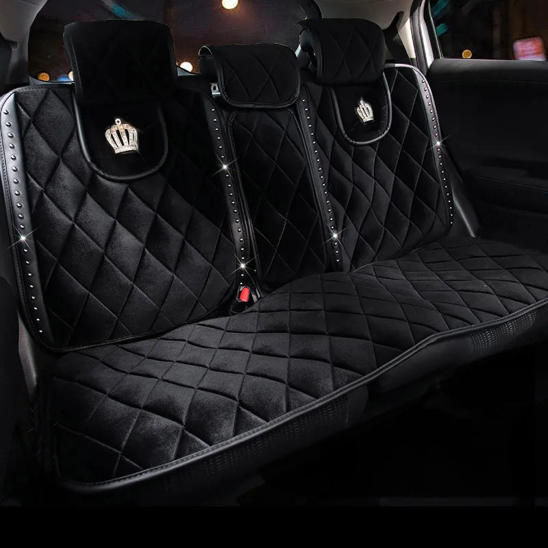 Plush Crown Universal Car Seat Covers