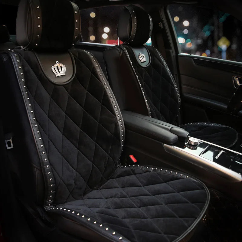 Plush Crown Universal Car Seat Covers