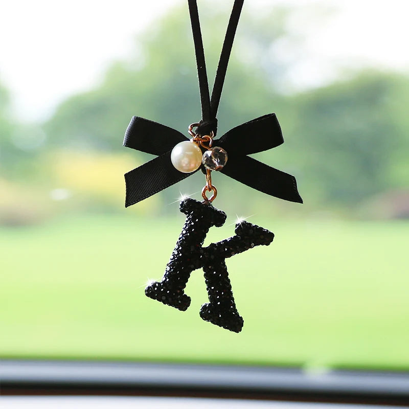 Bow Letter Car Pendant