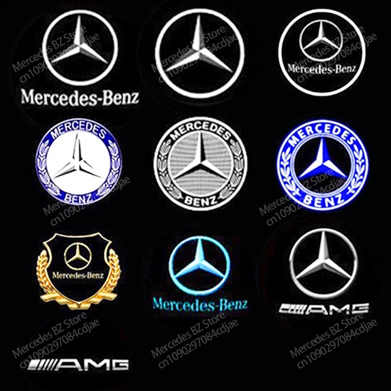 2PCS LED Car Door HD Laser Projector Lights Door Welcome Lamp Mercedes Benz Amg A C E GLC GLA GLE W205 W212 W213 X253 X156 W166