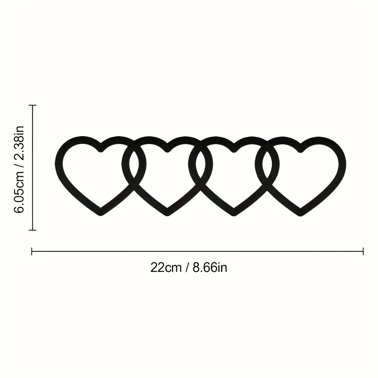 Heart Linked To Heart Car Exterior Decoration Sticker for Car Window Body Rear Tail Decoration Decal