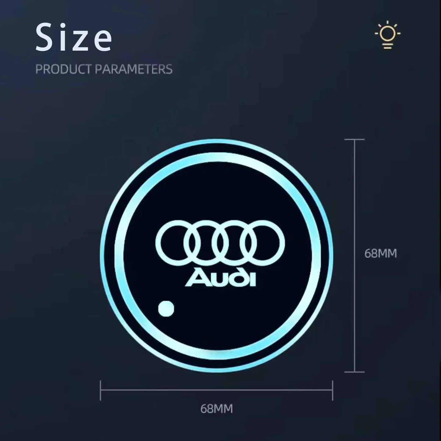AUDI LED Car Coaster Pad