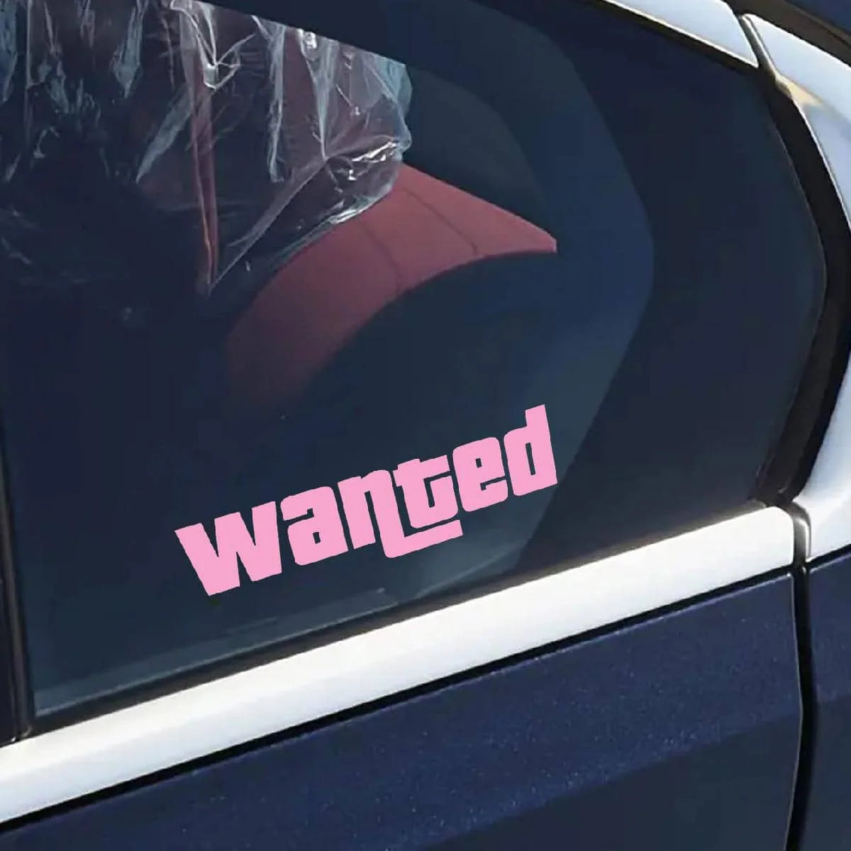 Wanted car sticker decal