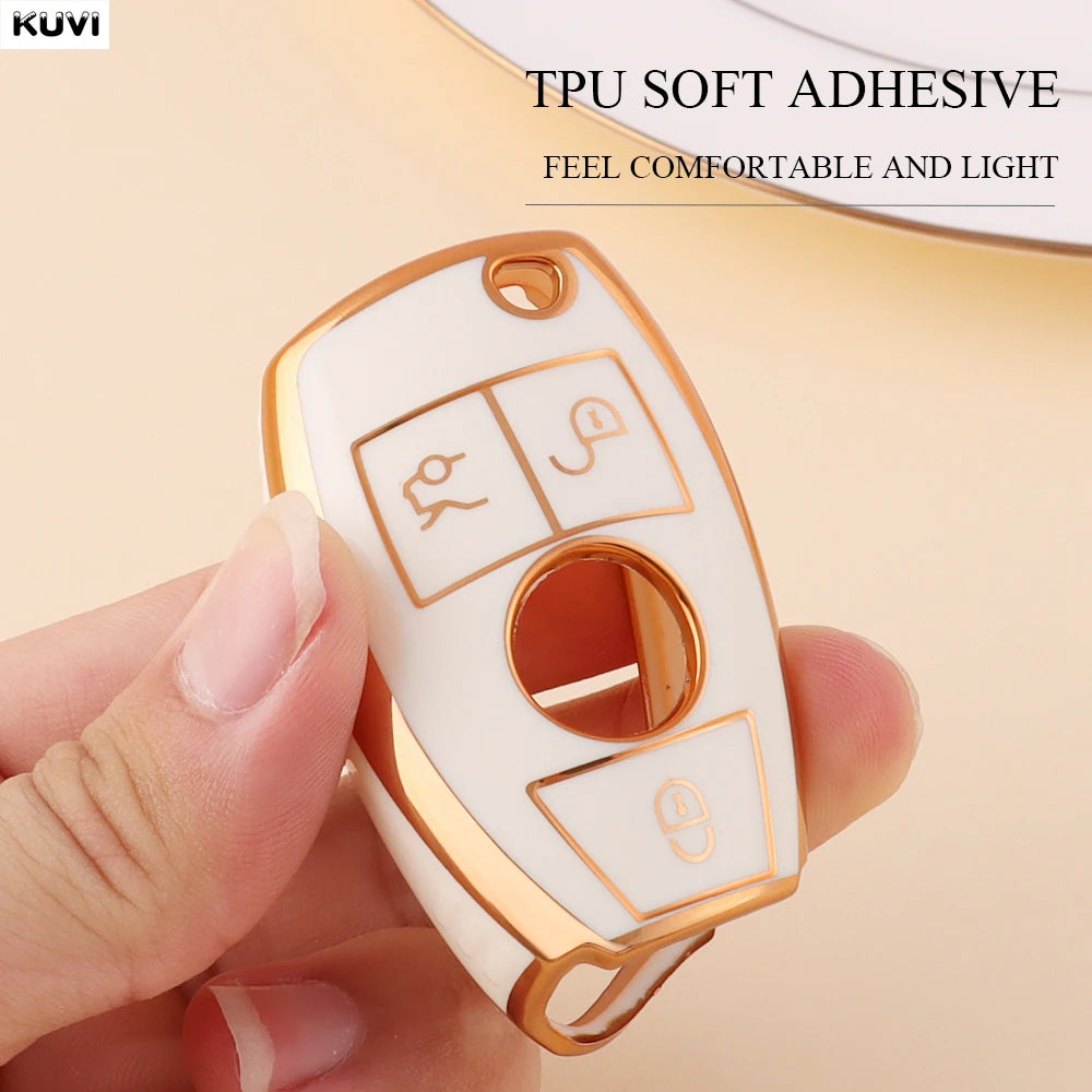 Hot TPU Style Car Key Case Cover For Mercedes Benz CLA GLC GLA GLK W203 W210 W211 W204 W176 A B C R Class AMG Fob Accessories