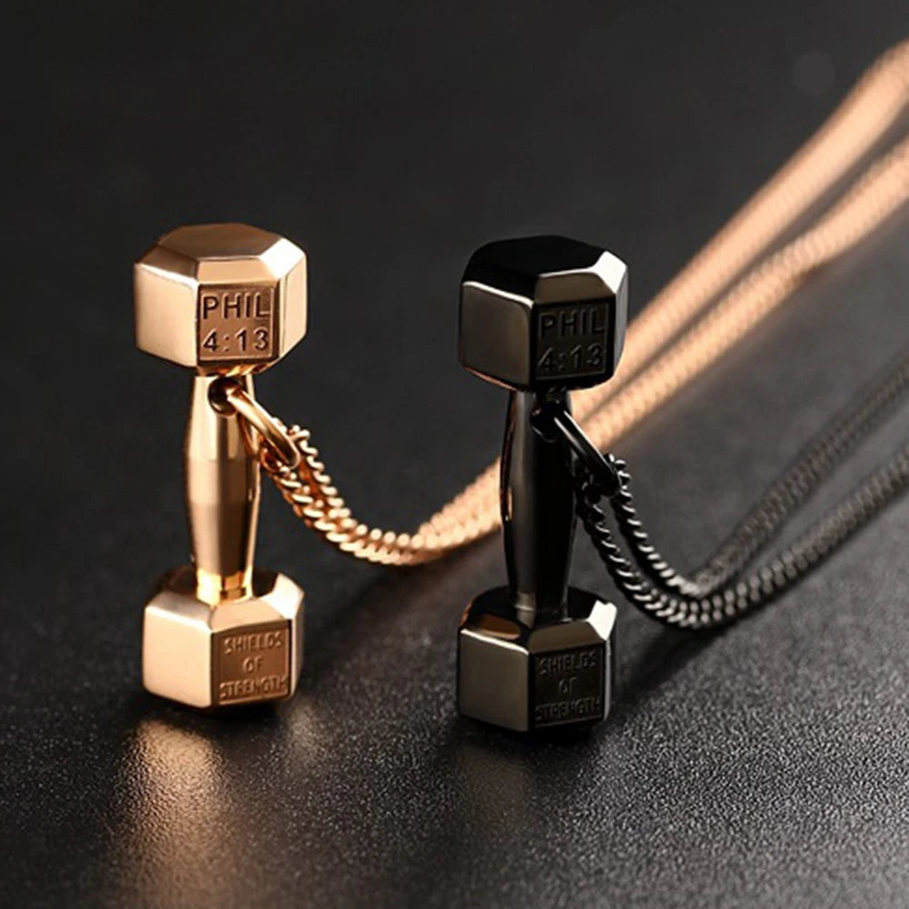 Mini Dumbbell Auto Rear View Mirror Pendant