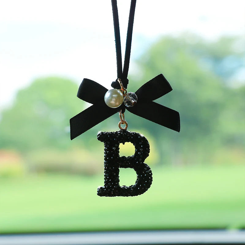 Bow Letter Car Pendant
