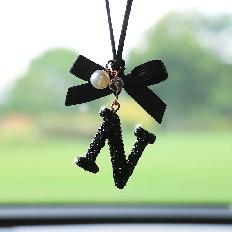 Bow Letter Car Pendant