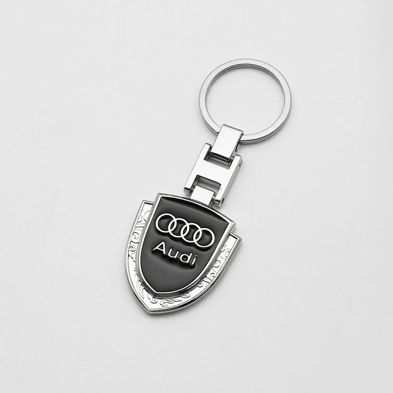 Car Leather Styling Key Chain Emblem Metal Keyring Auto Key Bag For Audi A1 A2 A3 A4 A5 A6 A7 A8 Q2 Q3 Q4 Q5 Q6 Q7 Q8 TT SQ2 S6