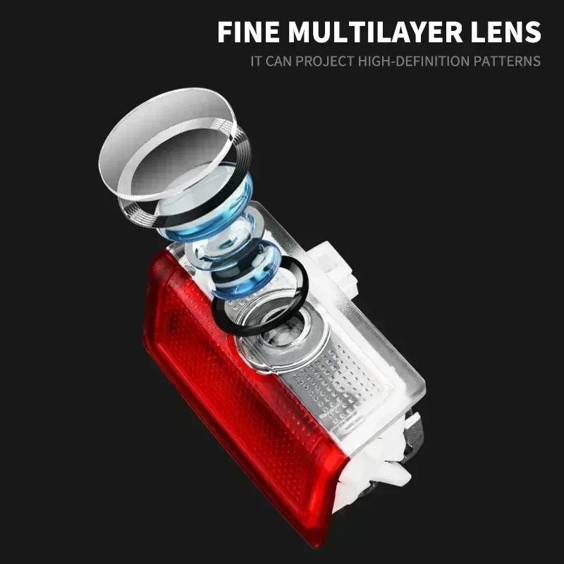 2PCS LED Car Door HD Laser Projector Lights Door Welcome Lamp Mercedes Benz Amg A C E GLC GLA GLE W205 W212 W213 X253 X156 W166