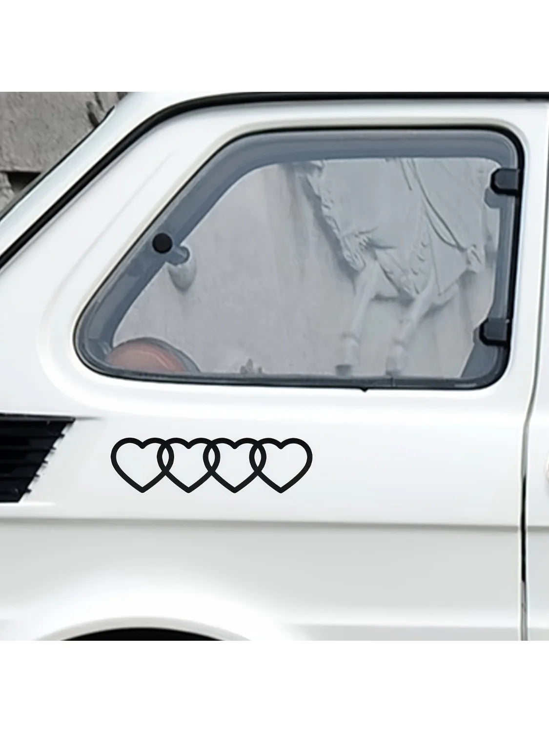 Heart Linked To Heart Car Exterior Decoration Sticker for Car Window Body Rear Tail Decoration Decal