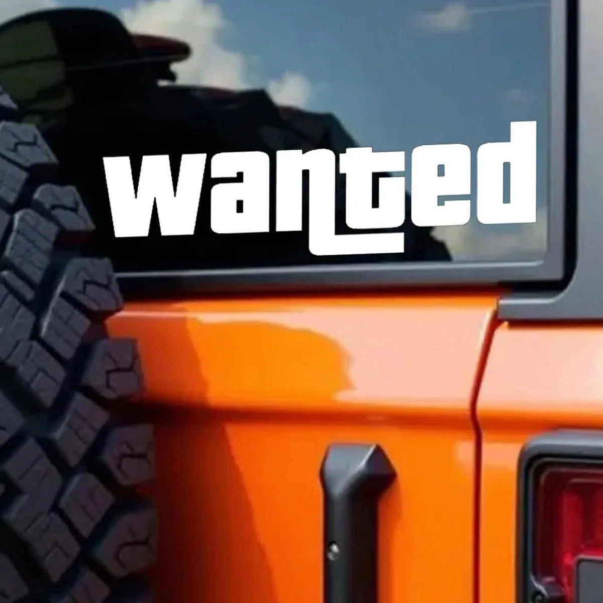 Wanted car sticker decal