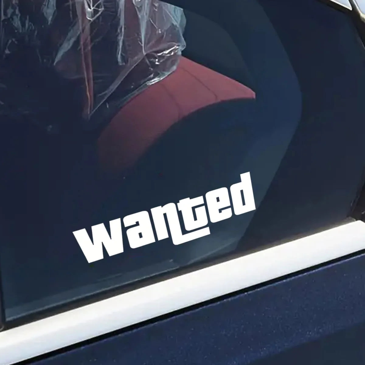 Wanted car sticker decal