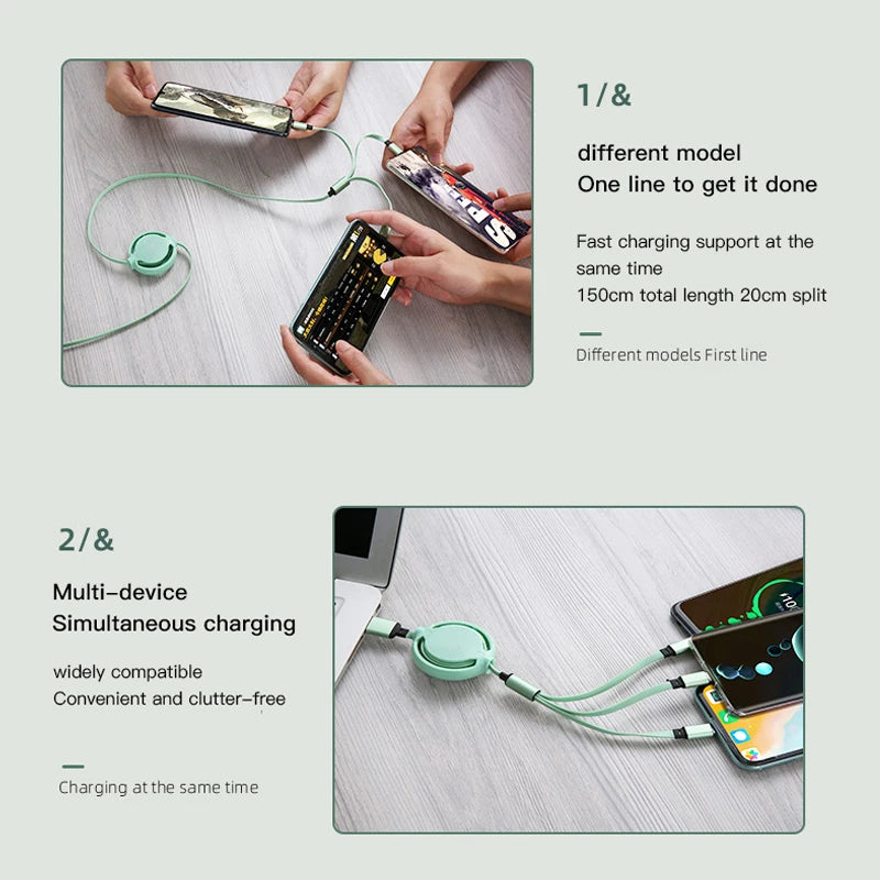 Car Fast Charger 3-in-1 Micro Data Wire USB Type Sticker For Mercedes Benz W205 S Class W204 W222 W210 W211 W203 W213 W221 W168