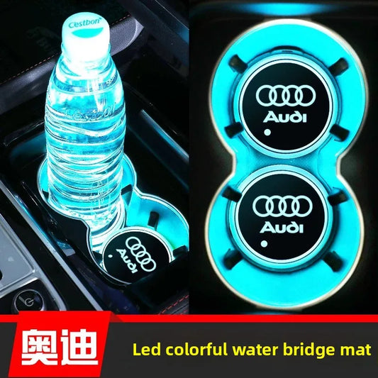 AUDI LED Car Coaster Pad