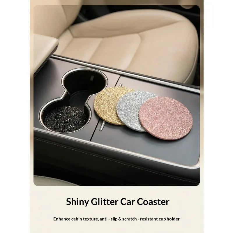 Glitter Car Cup Coasters
