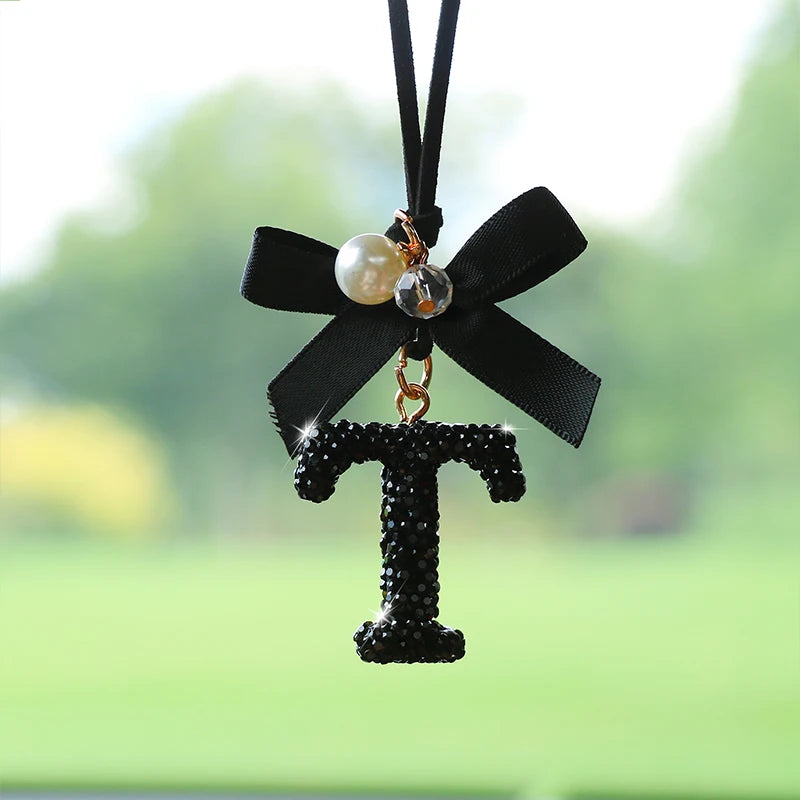 Bow Letter Car Pendant