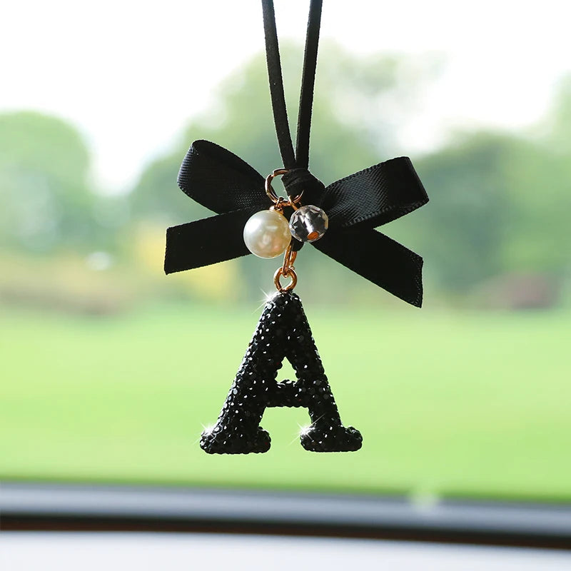 Bow Letter Car Pendant