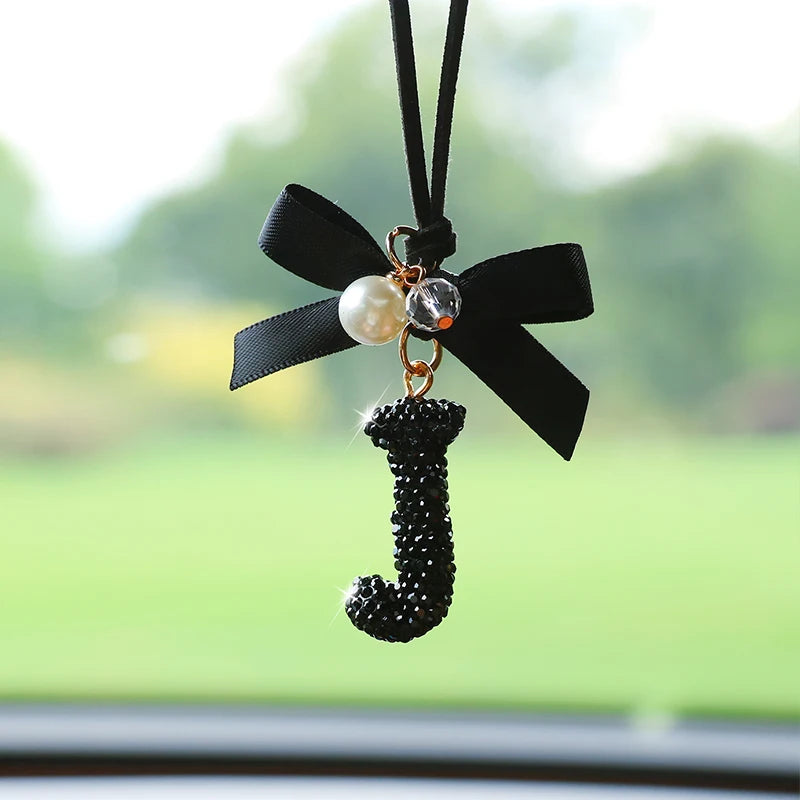 Bow Letter Car Pendant