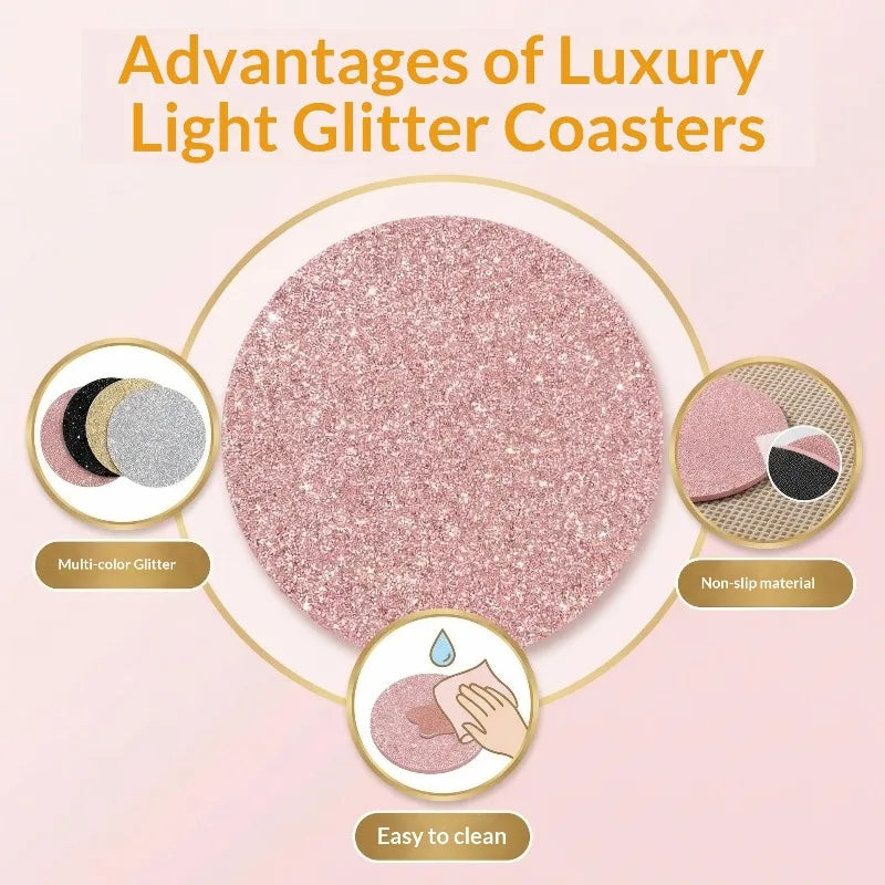 Glitter Car Cup Coasters