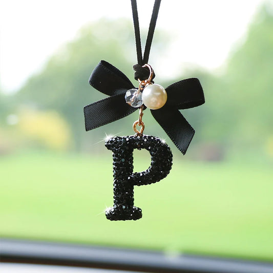 Bow Letter Car Pendant