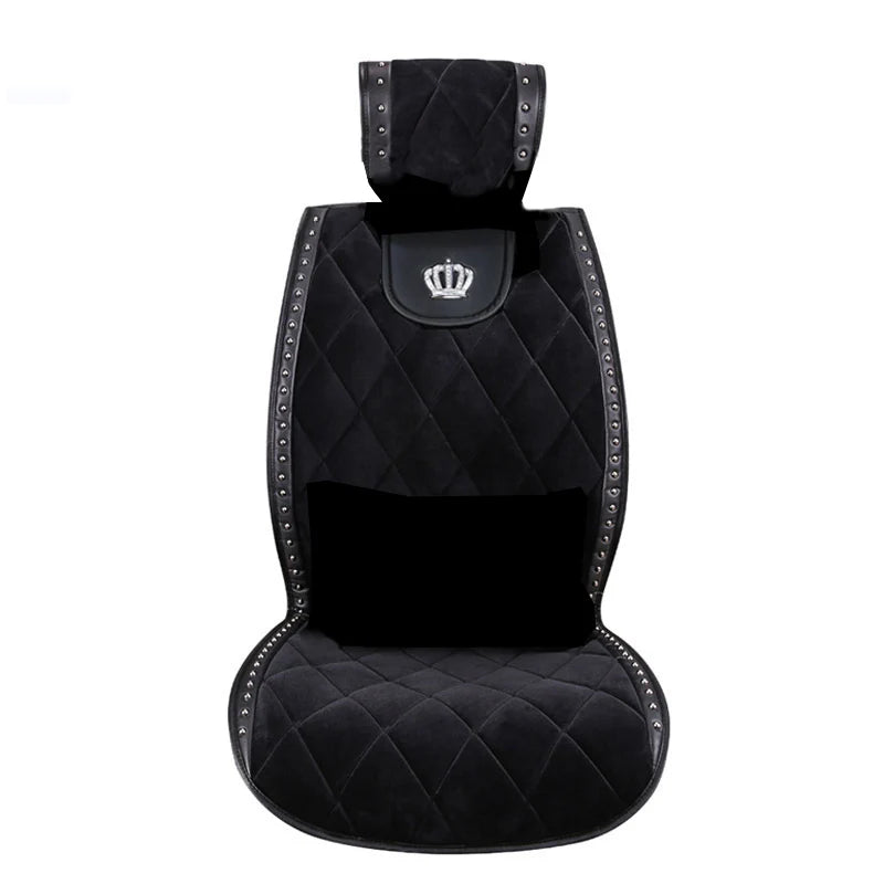 Plush Crown Universal Car Seat Covers
