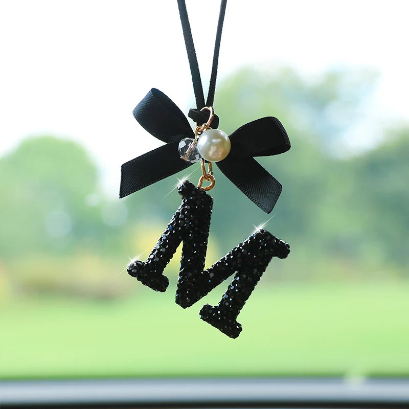Bow Letter Car Pendant