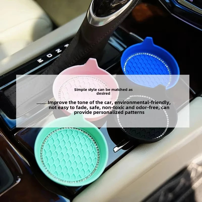 Car Cup Holder Coaster with Diamond Rhinestones