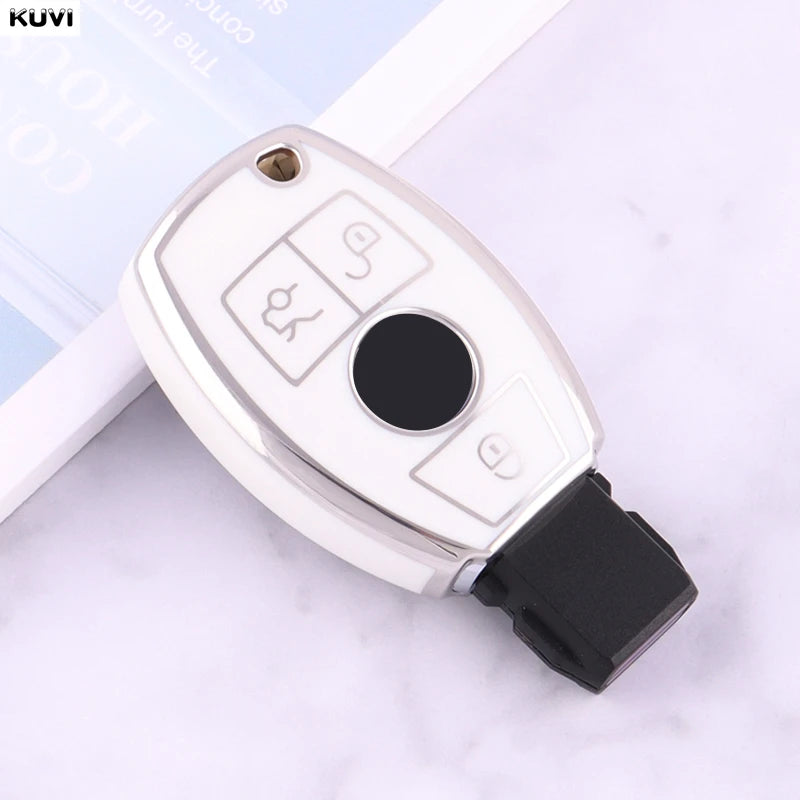 Hot TPU Style Car Key Case Cover For Mercedes Benz CLA GLC GLA GLK W203 W210 W211 W204 W176 A B C R Class AMG Fob Accessories