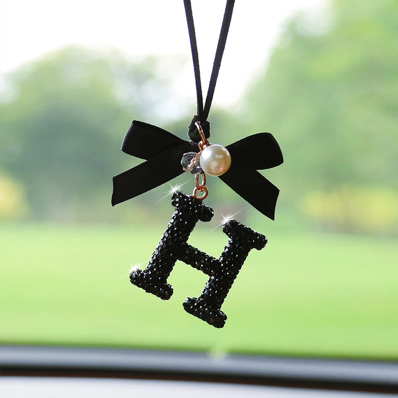 Bow Letter Car Pendant