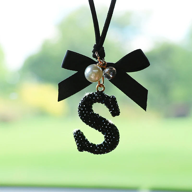 Bow Letter Car Pendant