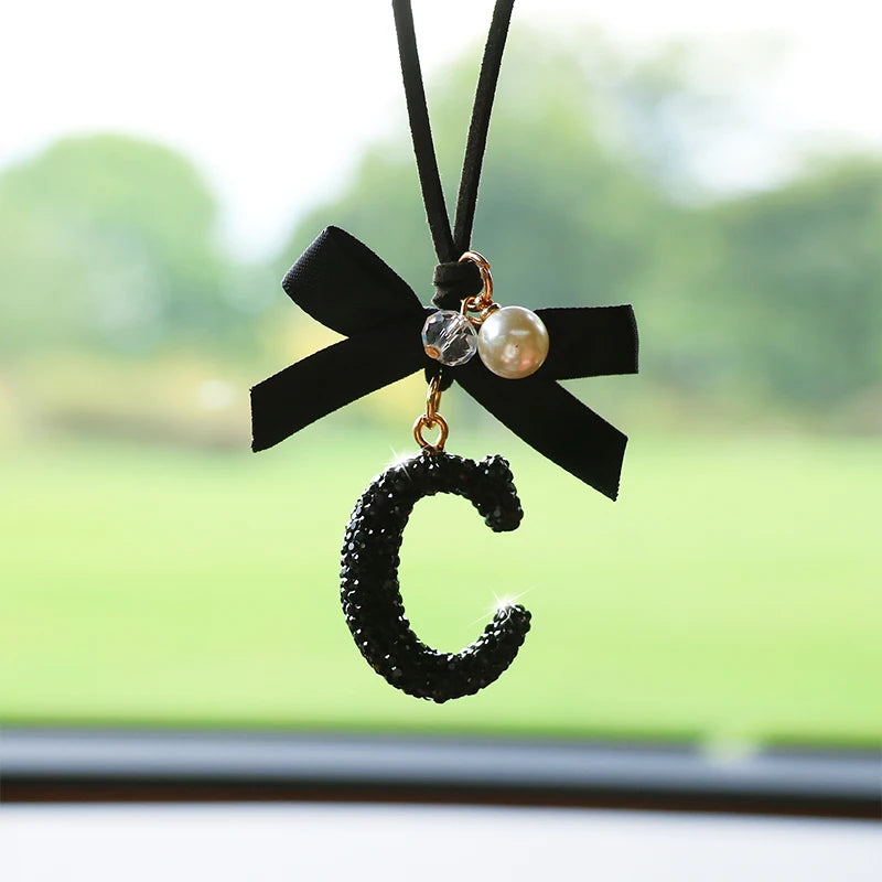 Bow Letter Car Pendant