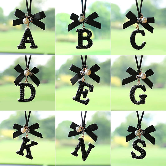 Bow Letter Car Pendant