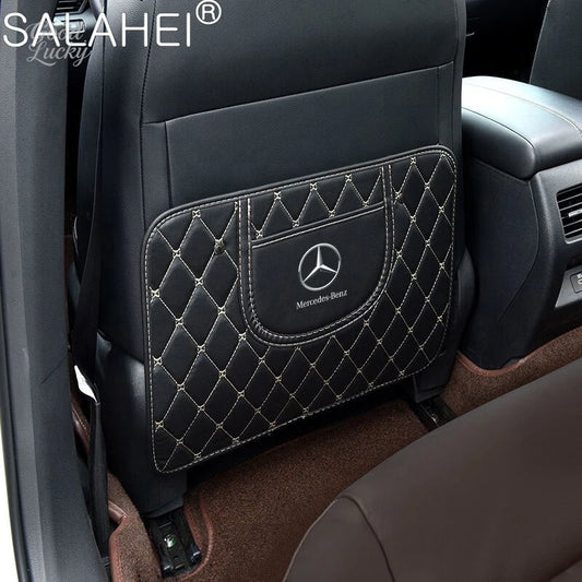 PU Leather Protector Pad Anti Kick Pad Scratch Mat For Mercedes Benz A C E S G Class GLC CLE CLA GLB GLS W177 W205 W213W222 AMG