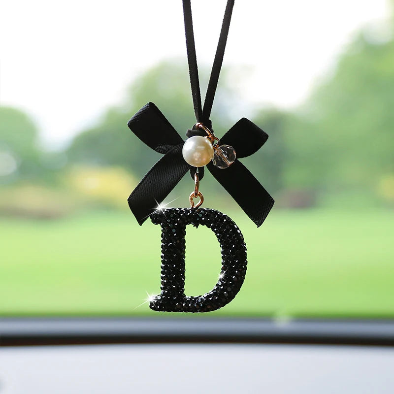Bow Letter Car Pendant