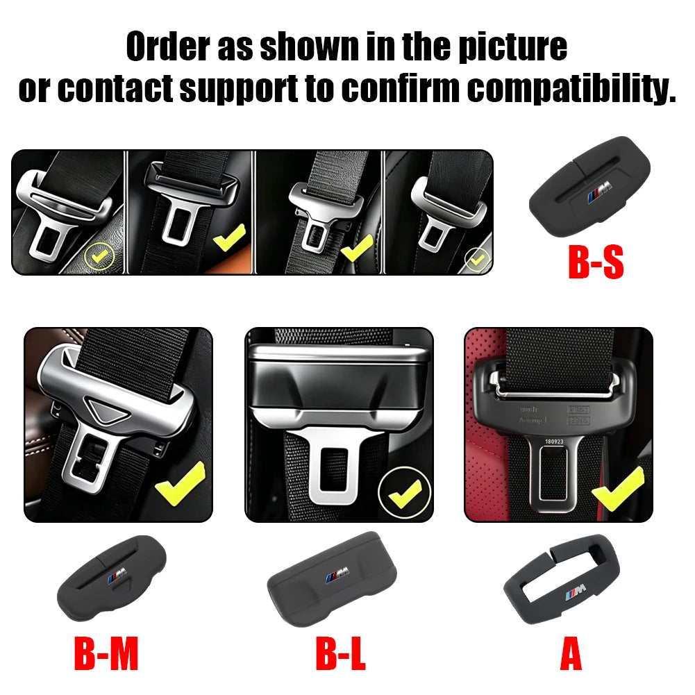 BMW Car Seat Belt Buckle Protective Cover Decorative Accessories for E90 G80 M3 G30 M5 F82 F83 F20 F21 G42 F95 M