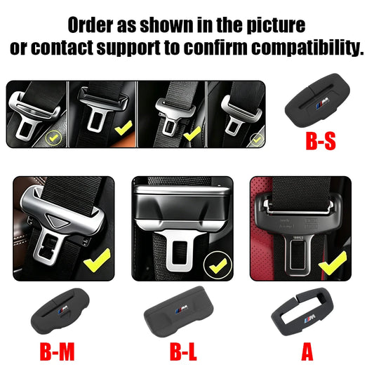 BMW Car Seat Belt Buckle Protective Cover Decorative Accessories for E90 G80 M3 G30 M5 F82 F83 F20 F21 G42 F95 M