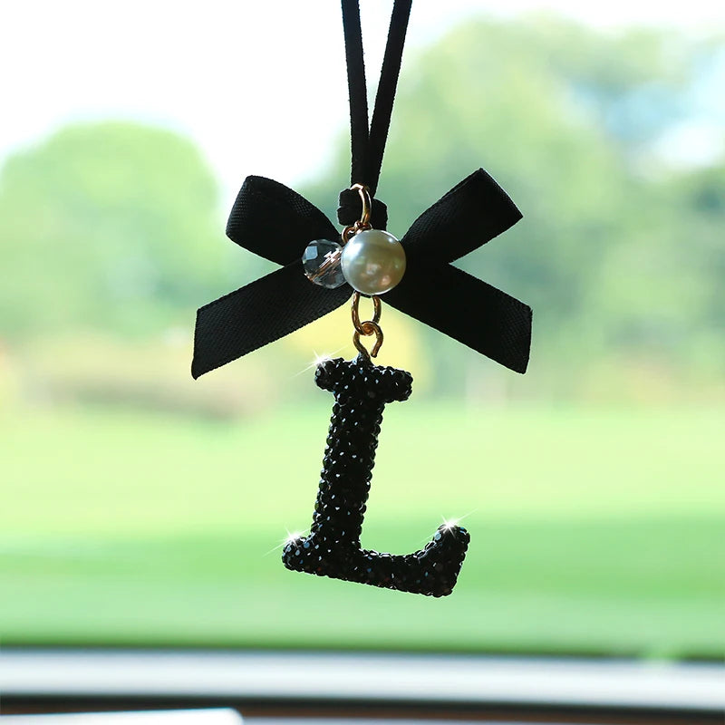 Bow Letter Car Pendant