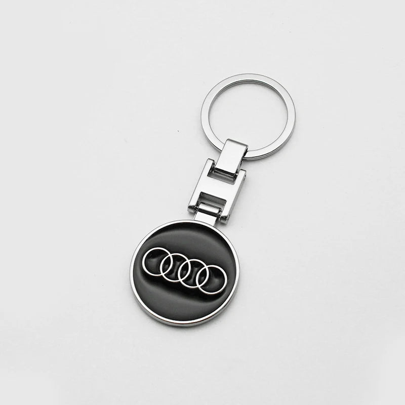 Car Leather Styling Key Chain Emblem Metal Keyring Auto Key Bag For Audi A1 A2 A3 A4 A5 A6 A7 A8 Q2 Q3 Q4 Q5 Q6 Q7 Q8 TT SQ2 S6