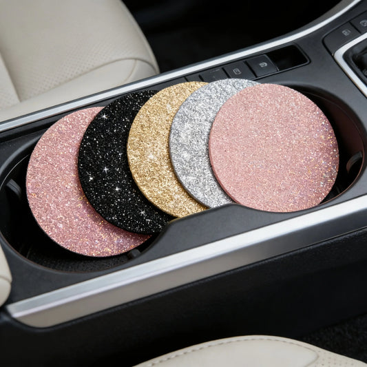 Glitter Car Cup Coasters