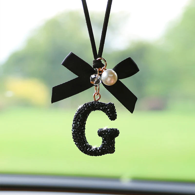 Bow Letter Car Pendant
