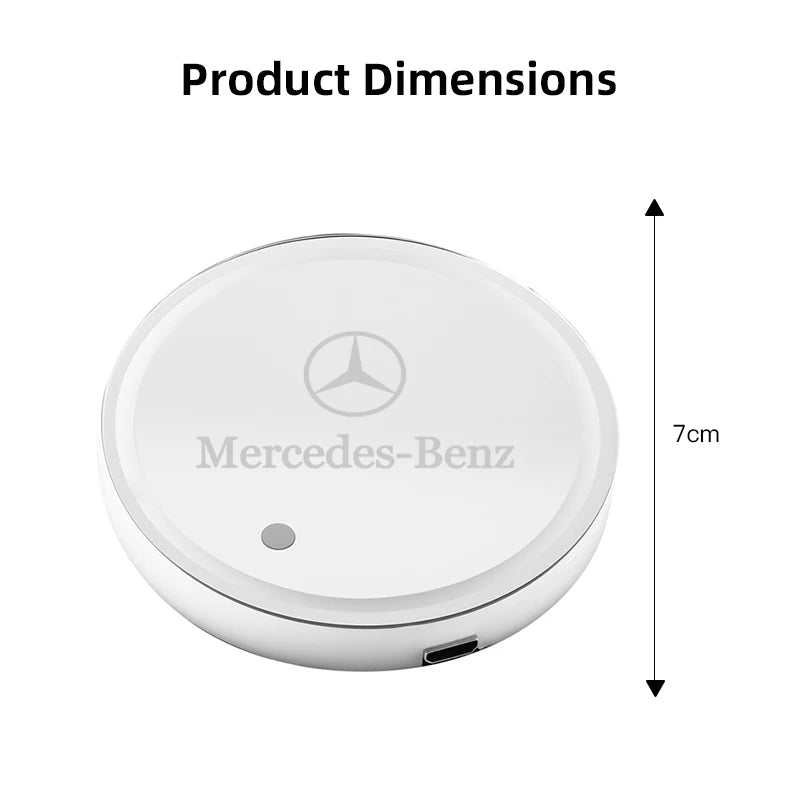 Car Glowing Coasters LED Light For Mercedes Benz AMG W203 W206 W220 W205 W211 Car USB Charging Coasters keychain