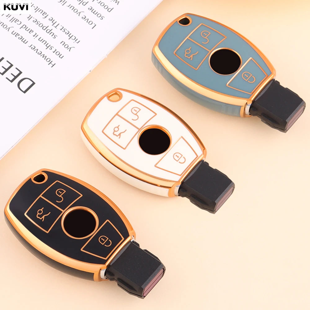 Hot TPU Style Car Key Case Cover For Mercedes Benz CLA GLC GLA GLK W203 W210 W211 W204 W176 A B C R Class AMG Fob Accessories
