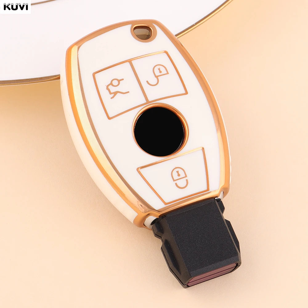Hot TPU Style Car Key Case Cover For Mercedes Benz CLA GLC GLA GLK W203 W210 W211 W204 W176 A B C R Class AMG Fob Accessories